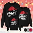 thumbnail image 5 of KHONTS Christmas Family Matching Sweatshirt Long Sleeve Cartoon Print Blouse Shirts Trendy Crew Neck Xmas Shirt for Family Kids Black, 5 of 6