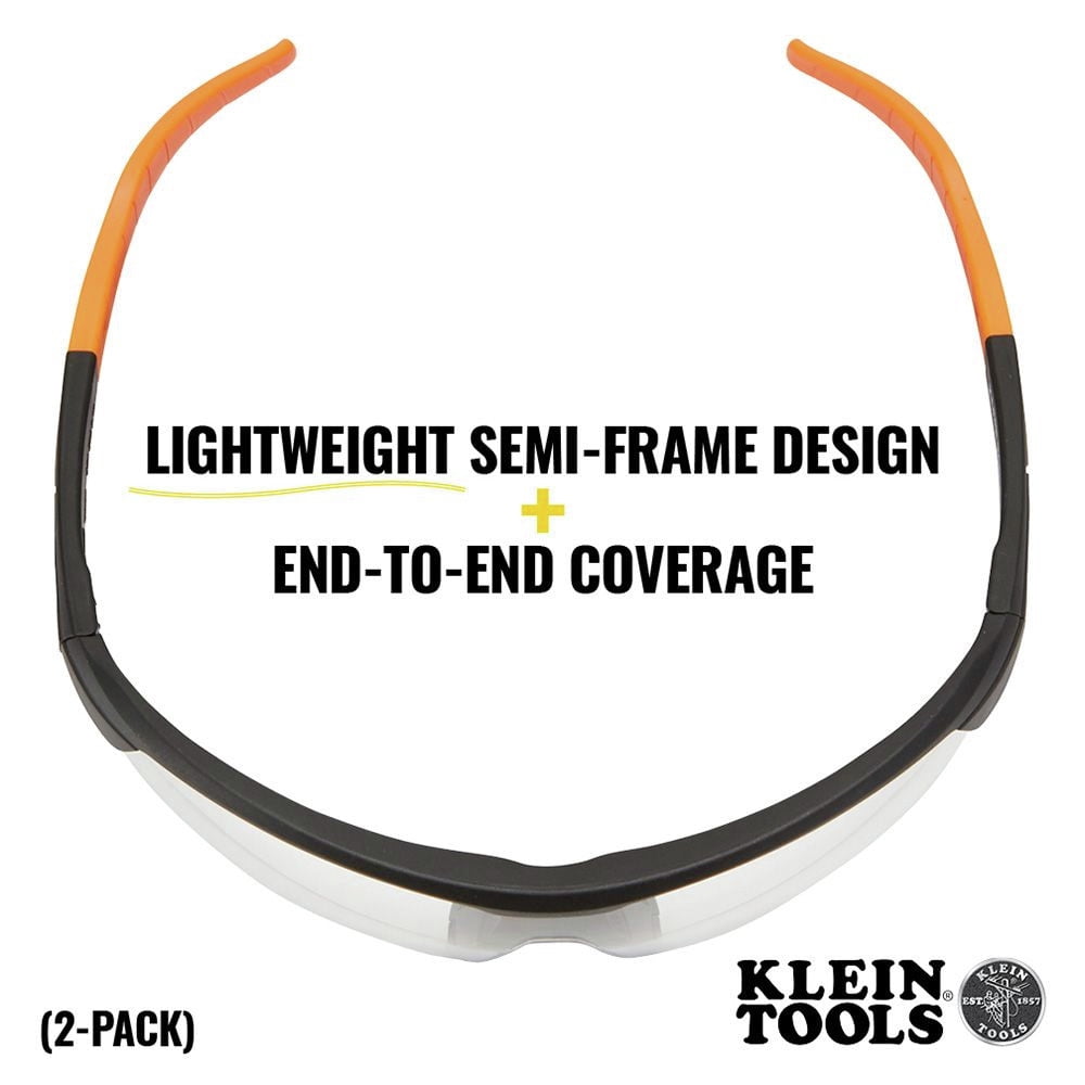 Klein Tools 60171 Standard Safety Glasses - Clear Lens (2/Pack)