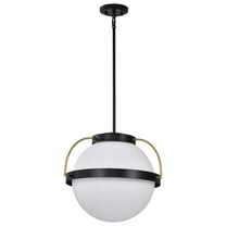 60/7774-Nuvo Lighting-Lakeshore - 1 Light Medium Pendant-11.63 Inches Tall and 13 Inches Wide-Matte Black Finish    -Traditional Installation