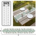 thumbnail image 3 of Eucalyptus Leaves Table Runner Linen Burlap Table Runner 70 Inches Long Watercolor Green Red Flower Plant Dresser Scarves for Kitchen Island Coffee Dining Party Wedding Banquet Holiday Decor 13"x70", 3 of 8