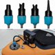 thumbnail image 1 of Universal Inflatable Pump Adapter with 4 Nozzle Valves for Air Compressor Conversion, 1 of 5