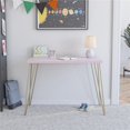 thumbnail image 3 of Ameriwood Home Owen Retro Computer Desk in Pink/Gold, 3 of 9