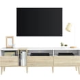 thumbnail image 3 of Tv Stand With 3 Drawers And Open Shelves, Fits 70-79" Tvs, Modern Entertainment Center, Color Matching Design Center & Minimalist, 3 of 5