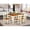 Buttermilk & Cherry, variant on 42-60 in. Weston Rectangular Table with 18 in. Leaf & 6 Double X Back Chairs - Buttermilk & Cherry, 7 Piece