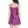 thumbnail image 6 of Gustave Sexy Silk Chemise Nightgowns for Women V Neck Satin Lingerie Pajamas Mini Nightdress Slip Sleep Dress Spaghetti Strap Sleepwear "Purple, XL", 6 of 6