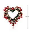 thumbnail image 2 of Broches de flores de corazón de cristal para mujer GeweYeeli PS9567-00, 2 of 5