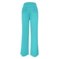 thumbnail image 4 of Delayuji Womens Straight Leg Pants High Waist Wide Leg Pants Button Down Pants With Pockets Yoga Pants, 4 of 4
