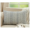 thumbnail image 4 of Woven Line Throw Pillow Cover, 16"x24", Blue, 4 of 6