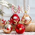 thumbnail image 4 of 2 piezas de adornos de bolas de alce navideño para colgar en el árbol de Navidad, regalo de Año Nuevo para bodas, decoraciones navideñas para el hogar, 4 of 5