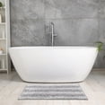 thumbnail image 5 of REGALWOVEN Chenille Bathroom Rug Soft and Absorbent Bath Mat Non-Slip Striped Rug Luxury Plush Shaggy Bath Mat Light Gray 16' x 24', 5 of 6