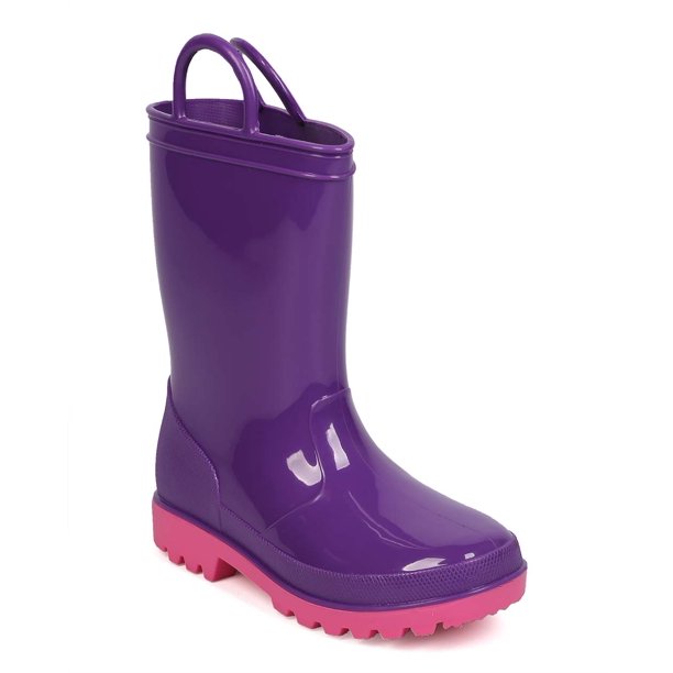 Jelly Beans New Girl Spit Jelly Round Toe Pull On Tab Rain Boot Size