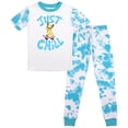 thumbnail image 6 of Just Chill Dog Youth Girls Blue & White Wash Short Sleeve Shirt & Sleep Pants Set-4, 6 of 7