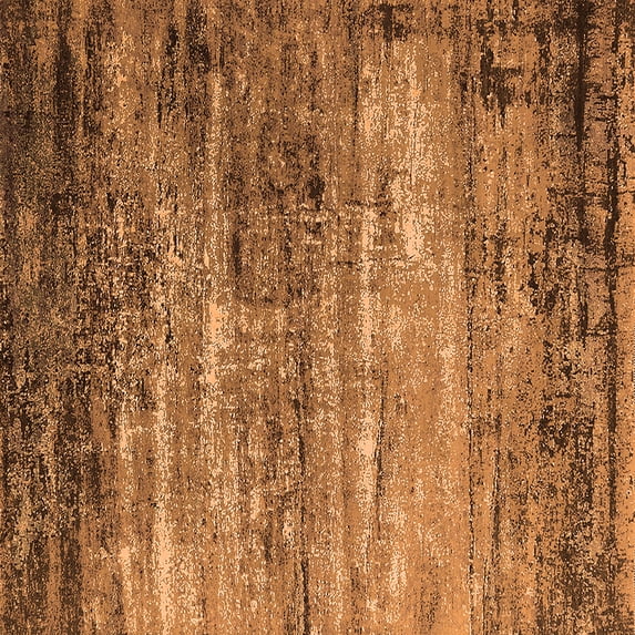Ahgly Company Indoor Square Oriental Orange Industrial Area Rugs, 3' Square
