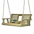 thumbnail image 3 of Porchgate Amish Heavy Duty 800 Lb Rollback Console Treated Porch Swing with Hanging Ropes (Unfinished), 3 of 4