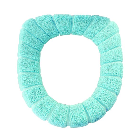GOOHOCHY Baño Tocador Asiento Closestool Lavable Suave Cojín de felpa cálido (Azul lago)