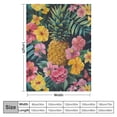 thumbnail image 4 of JRXY Palm Leaves Hibiscus Flowers Hawaii Throw Blanket Ultra Soft Warm All Season Tropical Pineapples Fruit Decorative Blankets for Bed Chair Car Sofa Couch Bedroom White, 4 of 6
