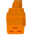 thumbnail image 3 of World Cord Sets 2 Foot IEC 60320 C14 to C19 PDU Adapter Style 15 Amp Power Cable (Orange), 3 of 4