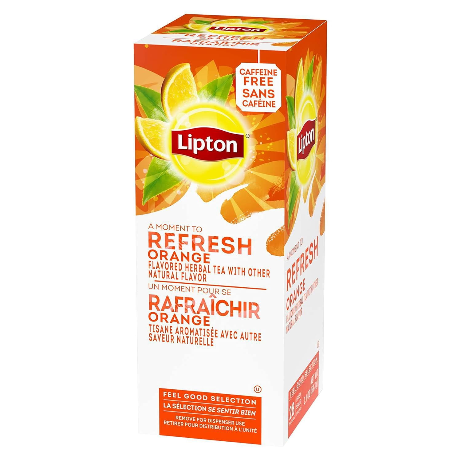 pipi＊　エナジーHAPPINESS&SERENITY オレンジ&緑2点 Lipton Green Tea Mandarin Orange, Refreshing Citrus Flavor, 20