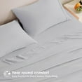 thumbnail image 2 of HURBANE HOME Decor 4 Pieces Solid Bed Sheet Set - 2600 Series, Soft Cooling Sheets & Pillowcases Without Fillers, Hotel Luxury, Classic Collection With 16" Deep Pocket, Shrink & Fade Resistant, 2 of 9