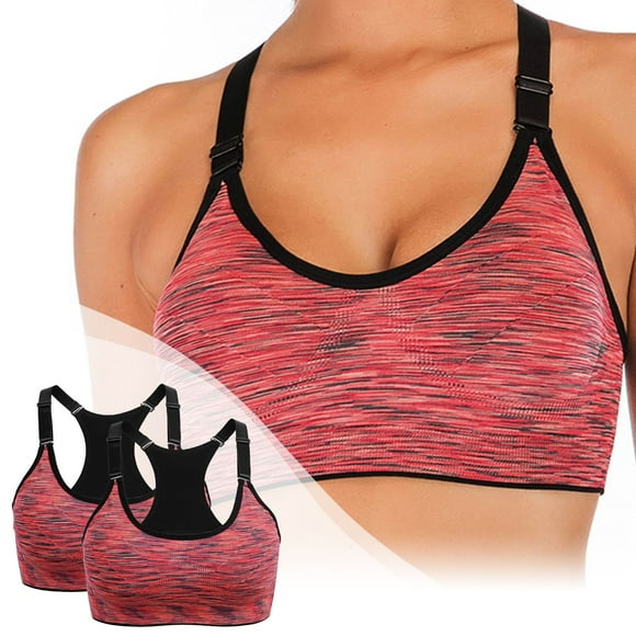 WILLBEST Brasier Maidenform Mujer Sujetadores Deportivos Para Mujer, De Alto Impacto, Para Yoga, Running, Sin Costuras, Para Gimnasio, Camiseta Sin Mangas, Chaleco De Fitness, Paquete De 2