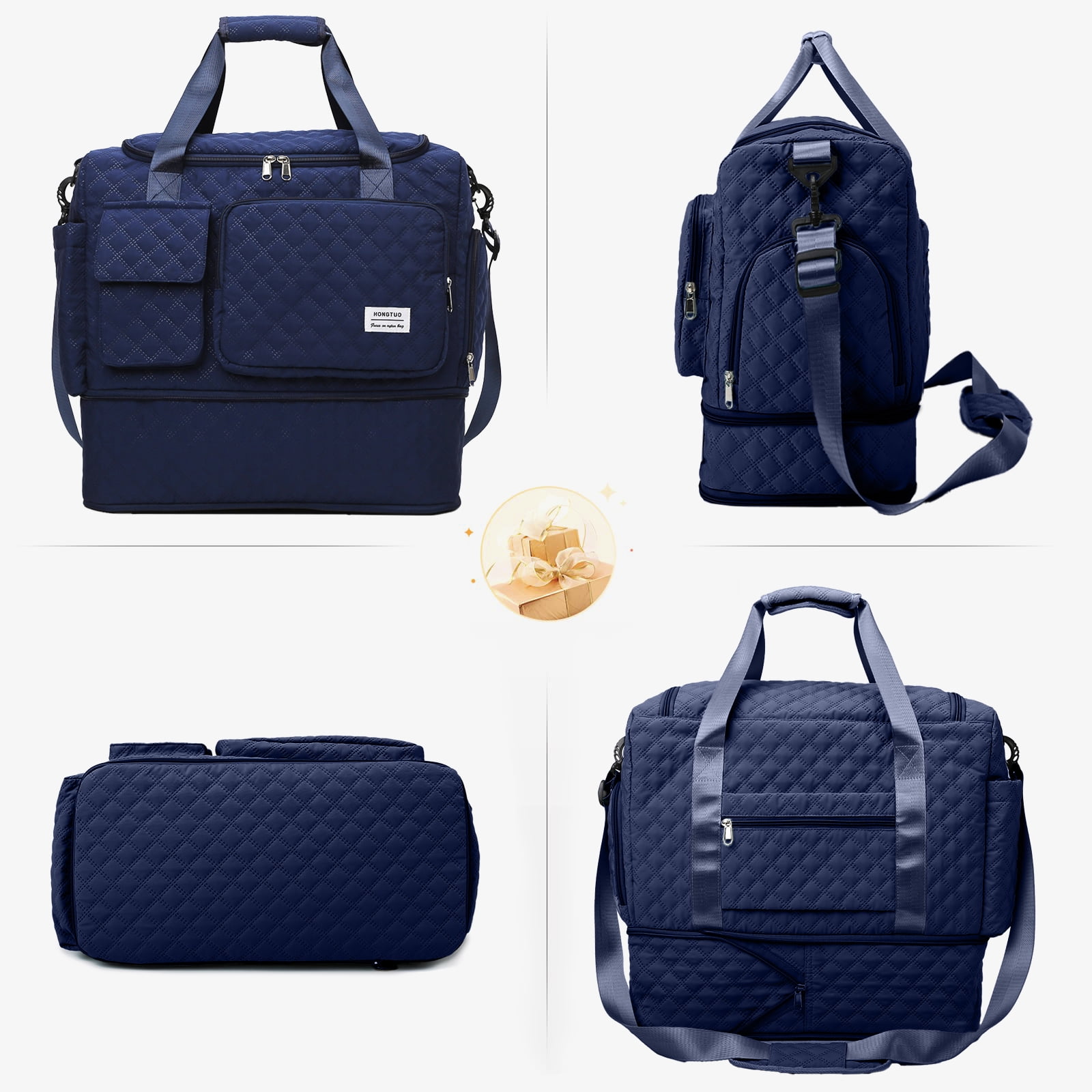 Gynky Travel Duffle Bag Weekender Bags for Women with Shoe Compartment Carry on Overnight Bag with Toiletry Bag Hospital Bag for Labor and Delivery Weekender Overnight Bag for Trave Sport Hospital