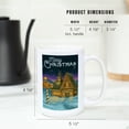 thumbnail image 5 of 15 fl oz Ceramic Mug, Merry Christmas, North Pole, Christmas Oil Painting, Dishwasher & Microwave Safe, 5 of 5