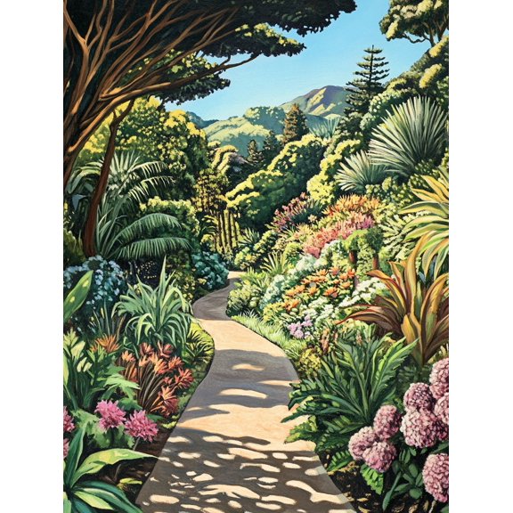 Serene Garden Path Canvas Art/Wall Art, Perfect for Living Room, Bedroom, Office, Hallway, and Dining Room Decoration.