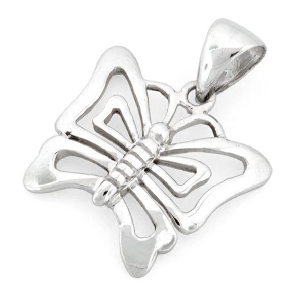 Butterfly 925 Sterling Silver Pendant Jewelry