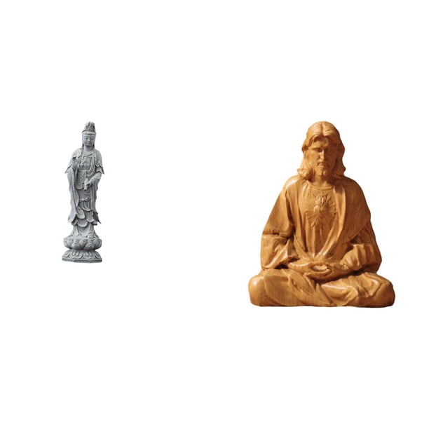 Estatua de Guan Yin,Estatua de Guan Yin para decoración del hogar.,Estatua del Corazón de Jesús,Estatua del Sagrado Corazón de Jesús para decoración del hogar,Figura católica de Jesús