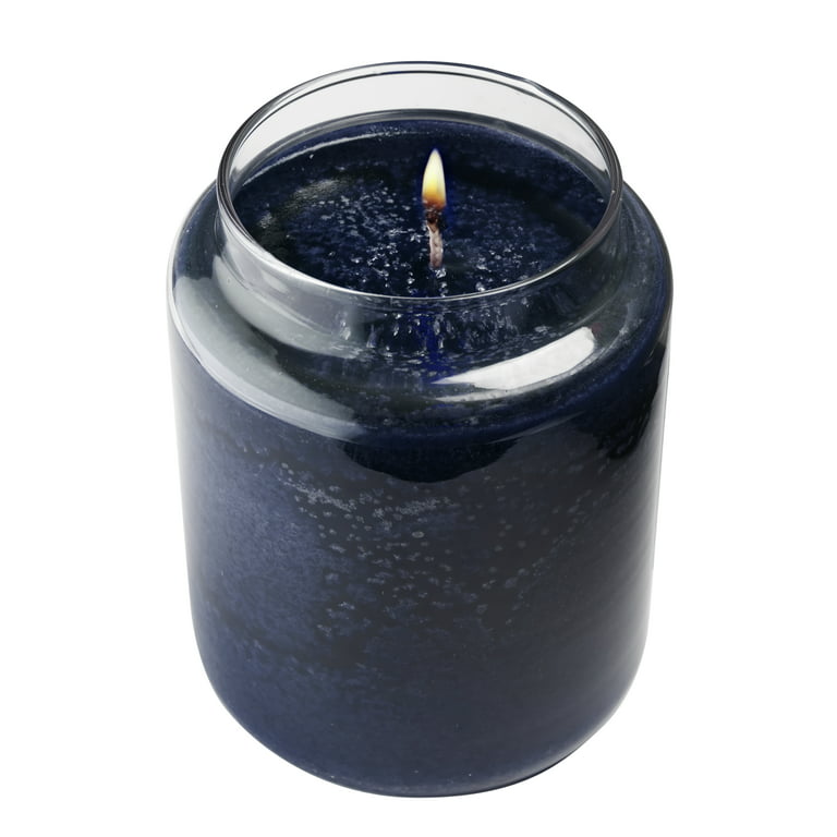  Village Candle Wild Maine Blueberry Large Glass Apothecary Jar  Scented Candle, 21.25 oz, Dark Blue : Home & Kitchen