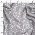 thumbnail image 2 of Soimoi Polyester Fleece Gray Fabric By the Yard - 56 Inch Wide - Leaves Pattern Fabric - Botanical and Elegant Designs for Various Uses Printed Fabric, 2 of 6