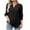 Black, variant on Uaswgudfs 3/4 Sleeve Slim fit Blouses for Womens Business Casual Elegant Chiffon V Neck loose Tops