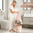 thumbnail image 6 of ACDANC 2026 New 60 Pcs 2 Gallon Pink Small Trash Bags- Drawstring,Individual Unscented Small Garbage Bags,White Rabbit Print Trash Can Liners for Bathroom, 6 of 7