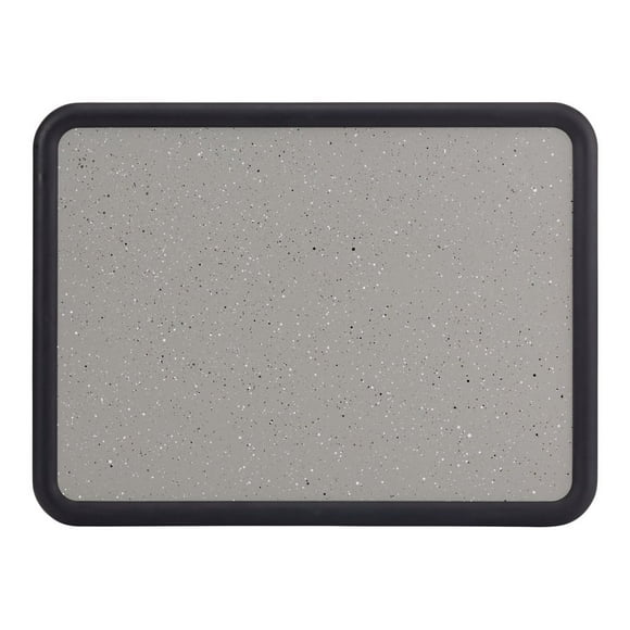 Quartet Contour - Bulletin board - wall mountable - 48 in x 35.98 in - faux granite - gray - black frame