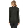 thumbnail image 3 of Women's Open Front Pockets Knit Long Sleeve Sweater Cardigan S M L XL, 3 of 3