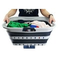 thumbnail image 3 of SAMMART 42L (11 gallon) Collapsible Plastic Laundry Basket - Foldable Pop Up Storage Container/Organizer - Space Saving Hamper/Basket, 3 of 7