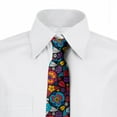 thumbnail image 2 of Colorful Necktie, Aloha Style Scroll, Dress Tie, 3.7", Multicolor, by Ambesonne, 2 of 3