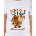 thumbnail image 3 of Fourth Of July Men's Suns Out Buns Out Hot Dog Edition 4th Of July BBQ Novelty Funny T-Shirt, 3 of 5