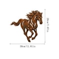 thumbnail image 2 of Metal Horse Wall Art Rustic Western Farmhouse Decor Outdoor Garden Sculpture For Yard Living Room Bedroom Unique Gift, 2 of 5