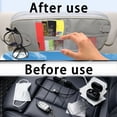 thumbnail image 3 of Car Sun Visor Organizer, Sunvisor Organizers With Sunglasses Holder Clip, With Double Zippers, Card Sleeve Pocket Organizer For Car Interior Truck SUV Storage Pouch-black, 3 of 6