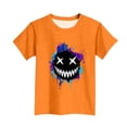 thumbnail image 4 of FSYBOA Boys T-shirts, Solid Color Casual Graphic Short Sleeve Kids Summer Tops Orange Size 9-10 T, 4 of 4