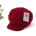 thumbnail image 5 of Autumn and winter ladies winter knitted hats ladies warm hats Women Winter Warm Knit Hat Wool Snow Ski Caps with Visor, 5 of 8