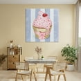 thumbnail image 2 of Stupell Industries Pastel Cupcake with Bow Canvas Wall Art design by Lori Mosley, 36 x 36, 2 of 7