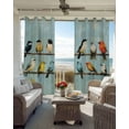 thumbnail image 6 of Colorful Birds Blackout Curtains for Bedroom Living Room Darkening Curtains 54 Inch Long Spring Animal Modernism Painting Art Short Curtain for Small Window Treatment Grommet Drapes 42"x54"x2, 6 of 9
