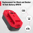 thumbnail image 2 of Batería Doscott HPB18, 18 V, 3600 mAh, 2 unidades, color rojo, 2 of 7