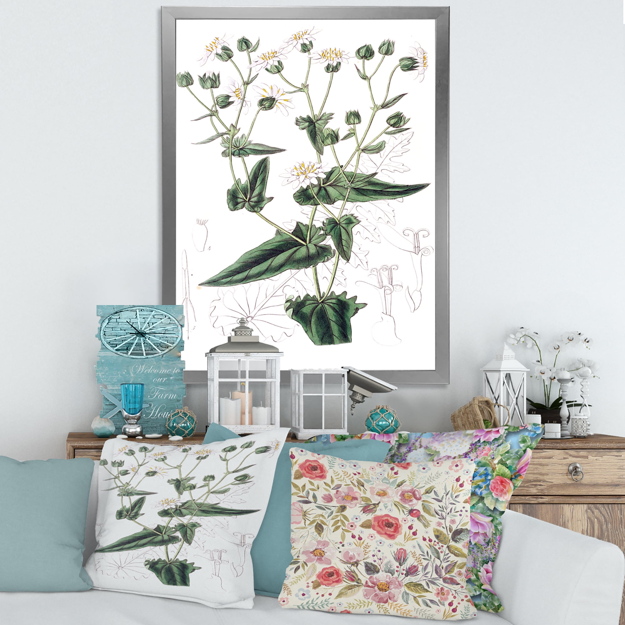 Designart 'Ancient Plant Life XXII' Traditional Framed Art Print