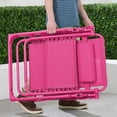 thumbnail image 4 of Best Choice Products Monochromatic Zero Gravity Chair, Folding Patio Recliner w/Side Tray, Headrest - Ultimate Pink, 4 of 8