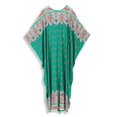 thumbnail image 5 of Plus Size Kaftans for Women Printed Maxi Beach Dress Woven V-neck Caftan Tunic Summer Resort Wear Loose House Dress Oversized Muumuu Dresses Middle Eastern Abaya, 5 of 12