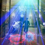 Party lights, DJ disco lights, sound activation and DMX control, 3D pattern strobe light beam effects, suitable for family gatherings, birthdays, holidays, revelry, KTV, bars, karaoke, clubs, stage