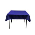 thumbnail image 1 of La Linen Polyester Poplin Washable Square Tablecloth, Stain And Wrinkle Resistant Table Cover 58X58, Fabric Table Cloth For Dinning, Kitchen, Party, Holiday 58 By 58-Inch, Royal Blue, 1 of 4